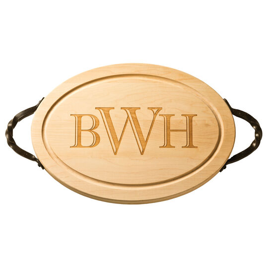 Maple 18 inch Oval Personalized Cutting Board